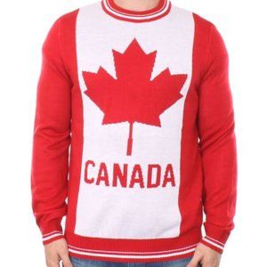 NWT Tipsy Elves Red White Canada Crewneck Sweater